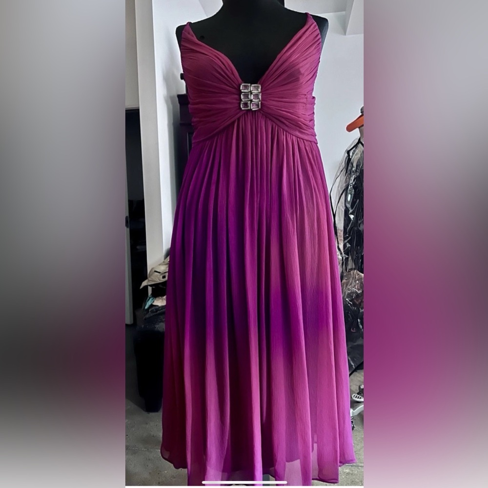 Charles Chang-Lima Gathered Dress with Jewels